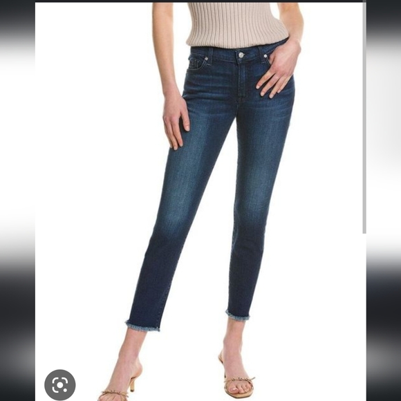 7 For All Mankind Mid Rise Ankle Skinny Jean - Picture 10 of 11